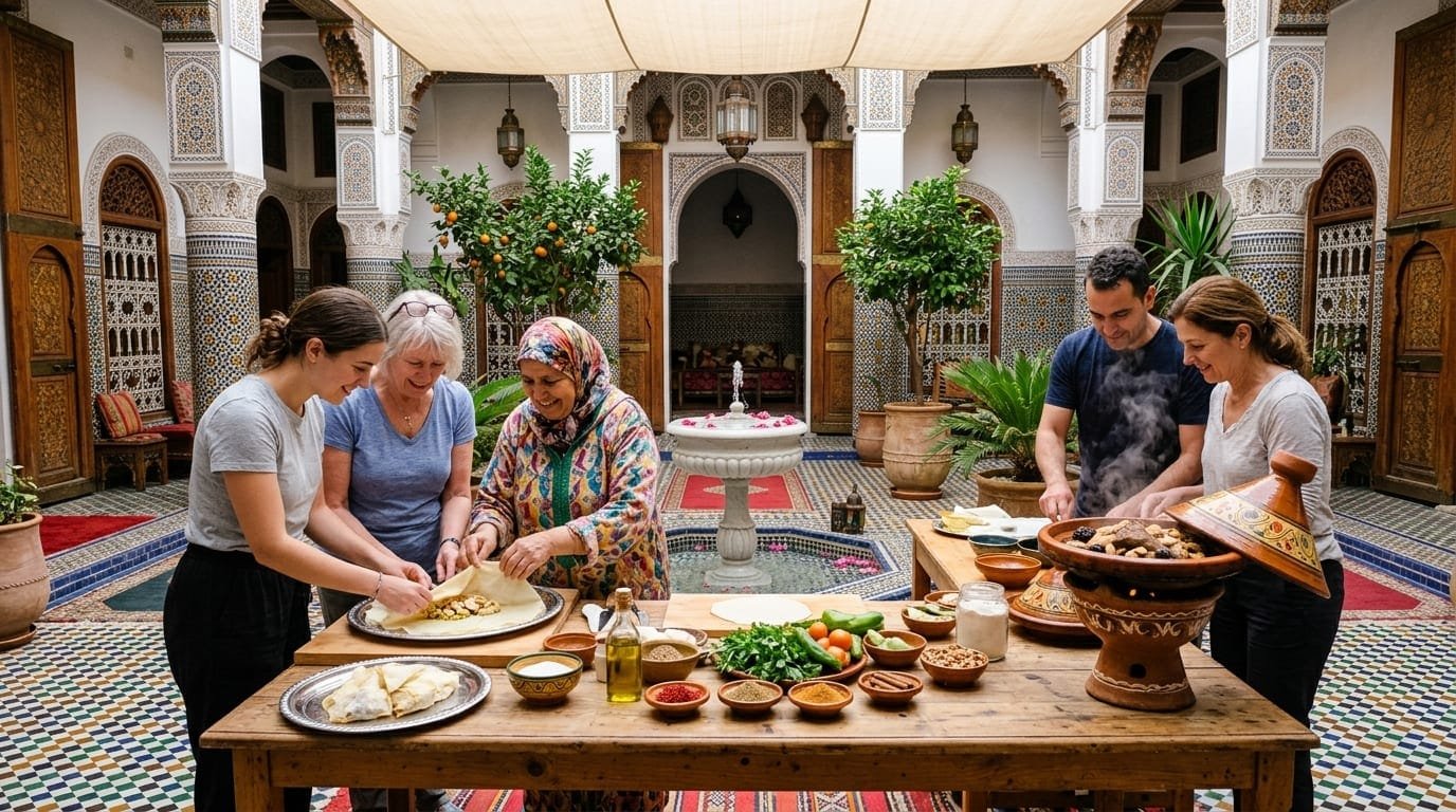 Fes Souk & Family Cooking Experience